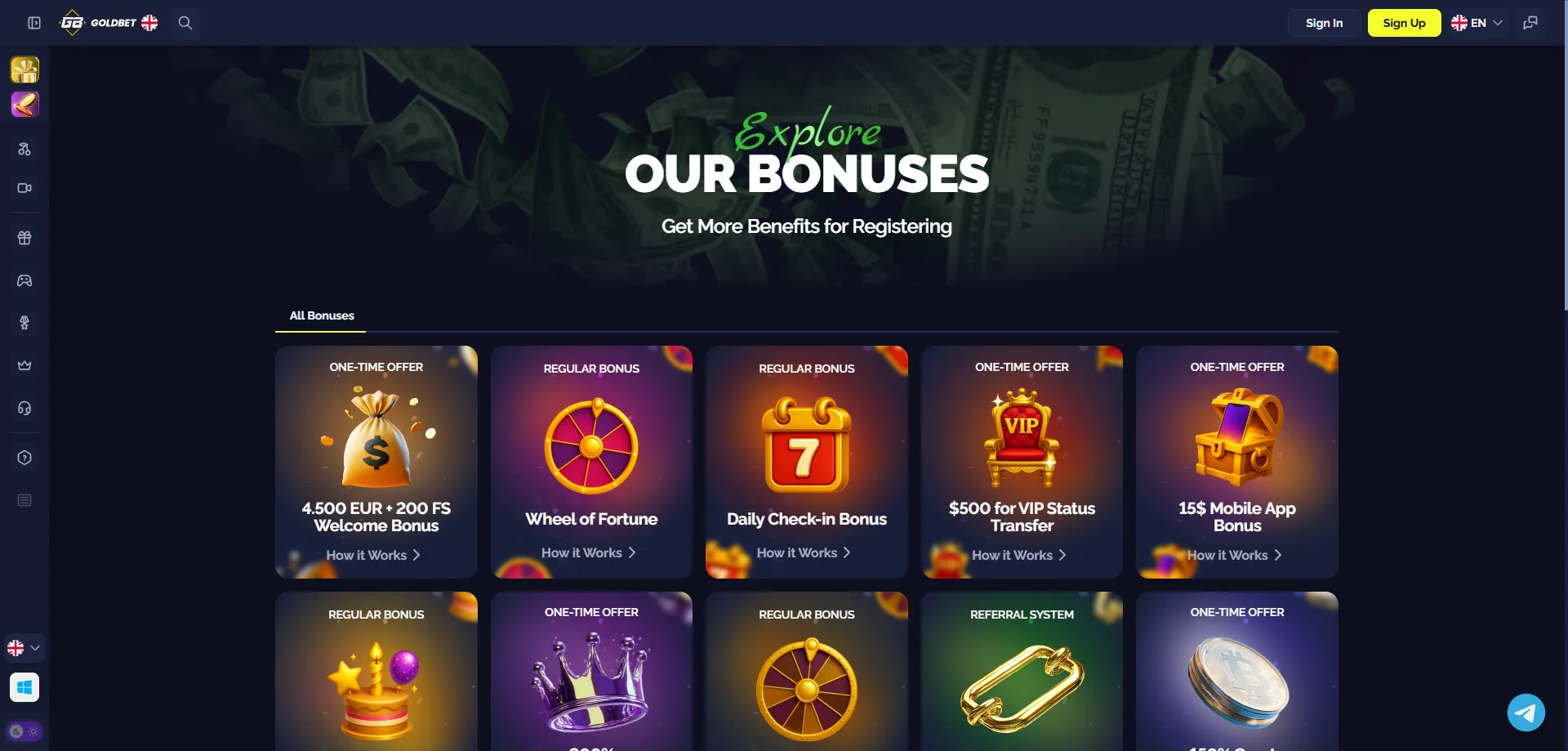 Registrazione Goldbet.io &mdash; crea account in pochi minuti