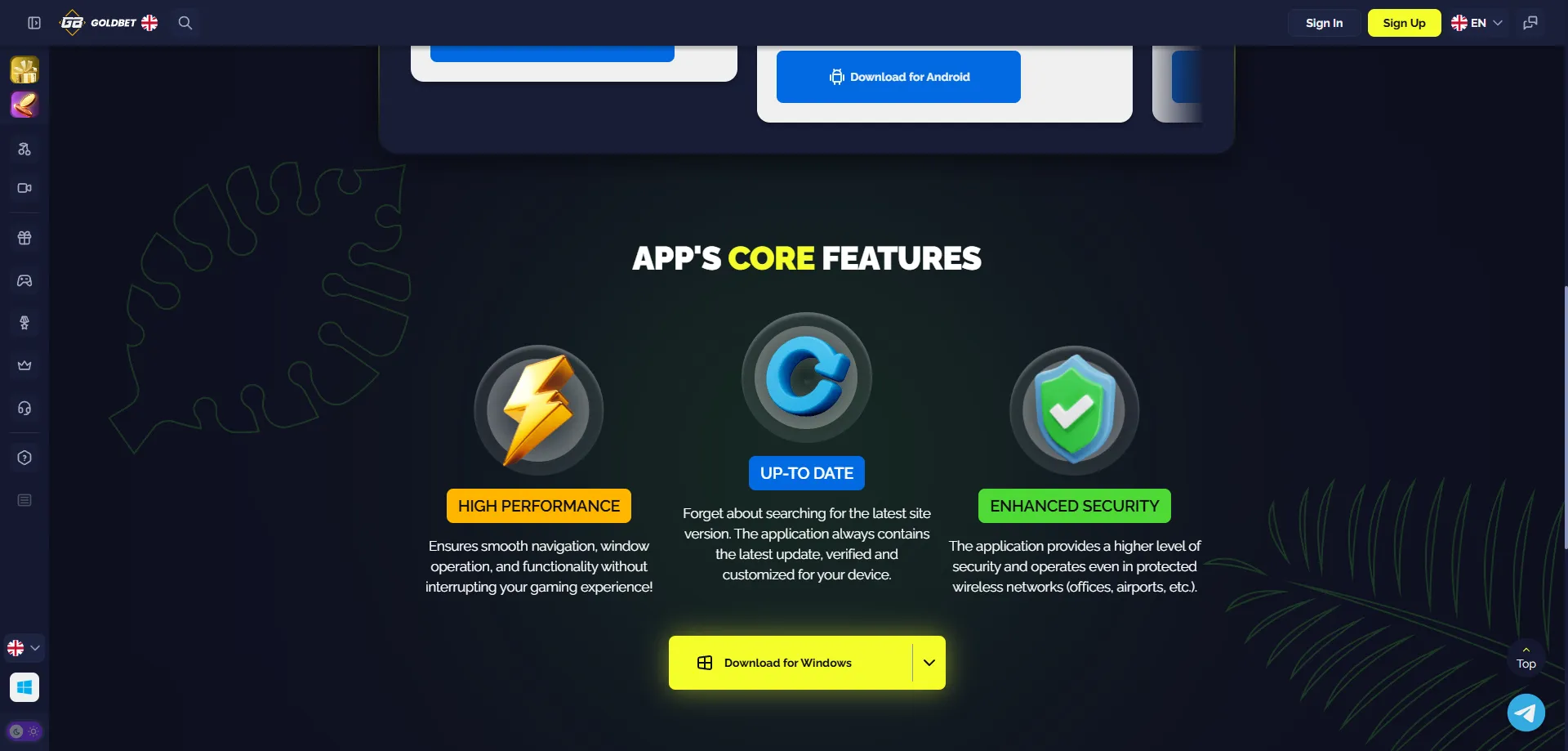 App mobile Goldbet.io per Android e iOS &mdash; gioca ovunque